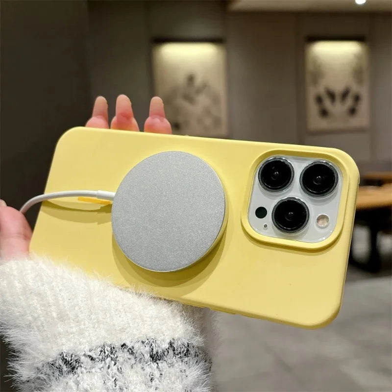 Capa de Silicone Original Nível Premium com MagSafe para iPhone 16 15 14 13