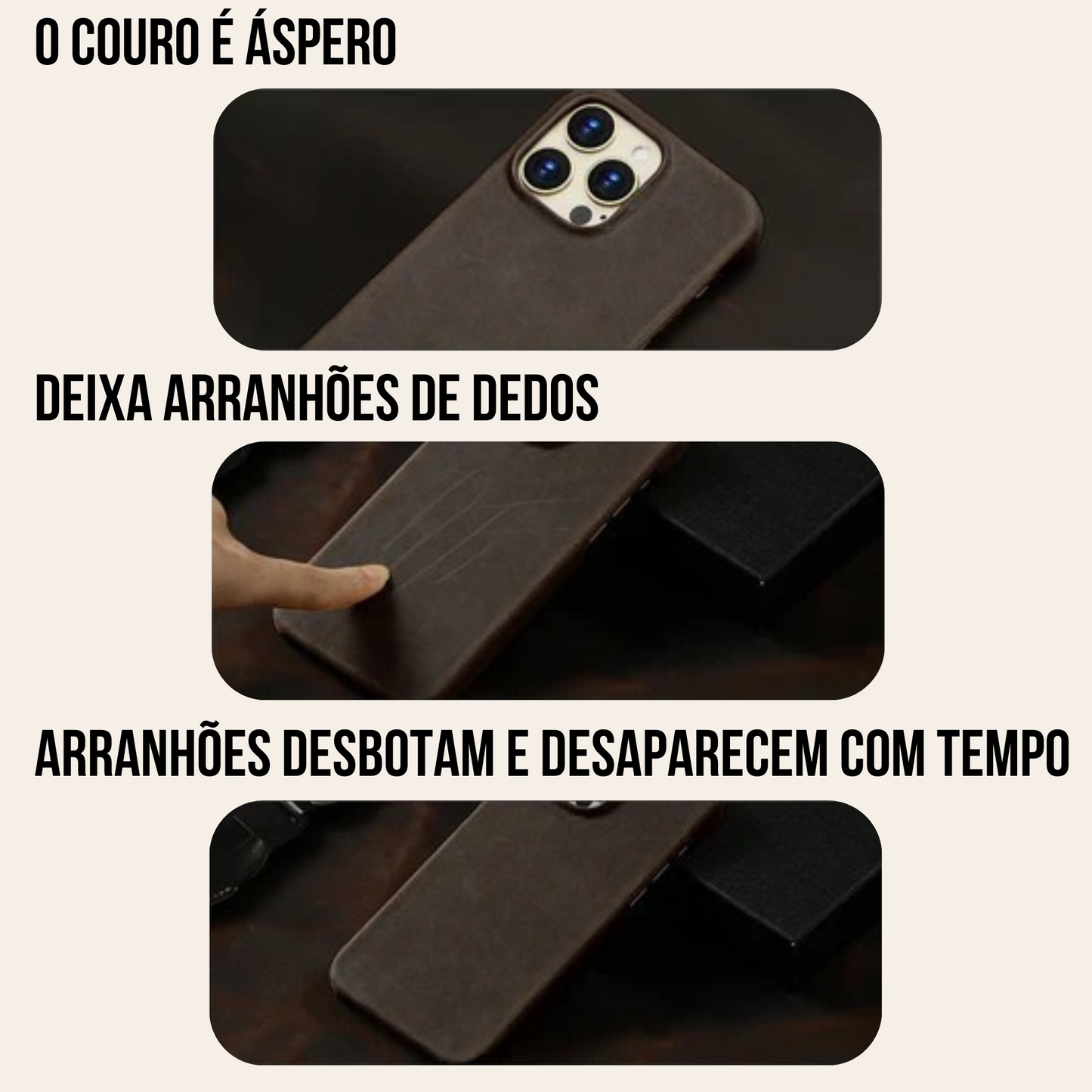 Capa de Couro Legitimo Nível Premium com MagSafe para iPhone 16 15