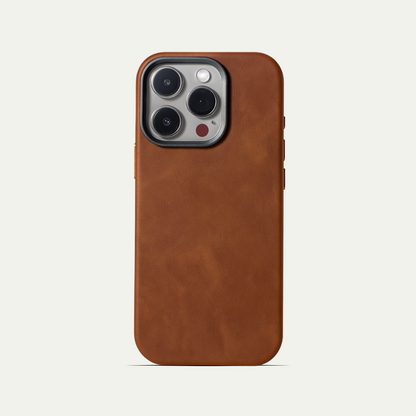 Case de Couro Nível Premium com Megasafe para iPhone 16 15 14