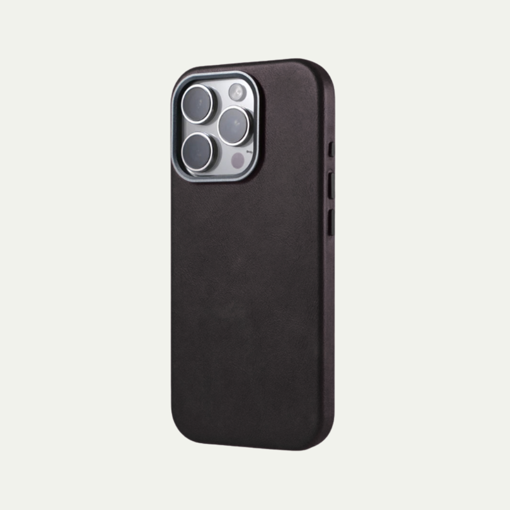 Case de Couro Nível Premium com Megasafe para iPhone 16 15 14