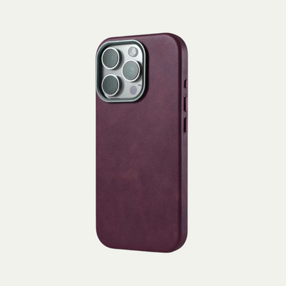 Case de Couro Nível Premium com Megasafe para iPhone 16 15 14