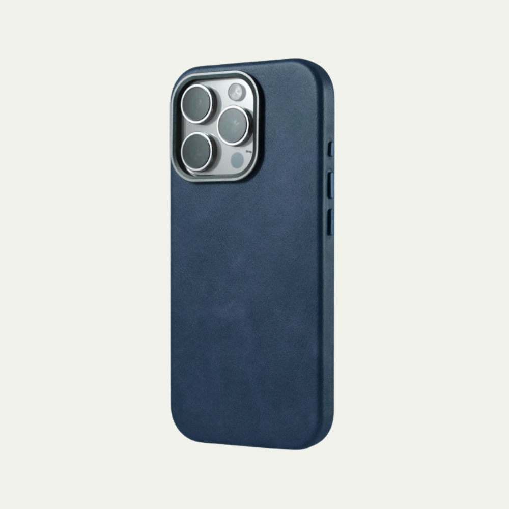 Case de Couro Nível Premium com Megasafe para iPhone 16 15 14