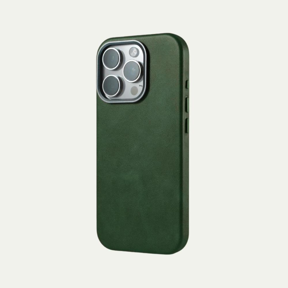 Case de Couro Nível Premium com Megasafe para iPhone 16 15 14