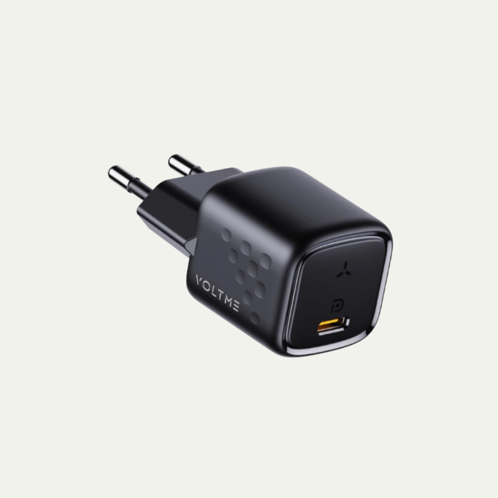 Fonte mini VOLTME 20W PD Carregamento rápido + Cabo Trançado Tipo C VOLTME