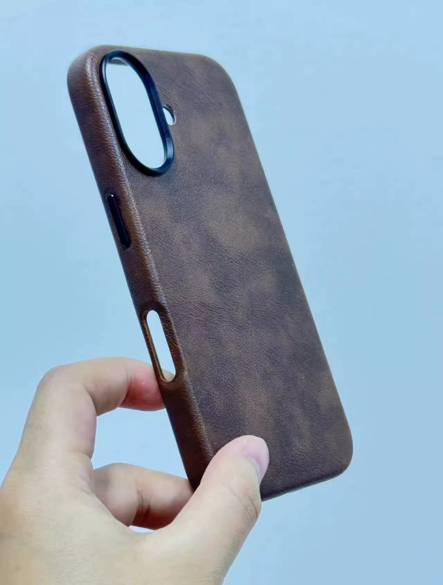 Capa de couro Nível Basic com MagSafe para iPhone 16 15 14 13 12
