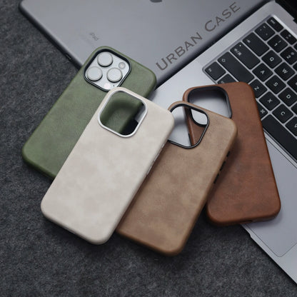 Capa de couro Nível Basic com MagSafe para iPhone 16 15 14 13 12