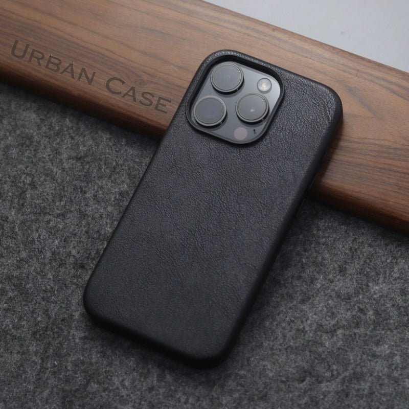 Capa de couro Nível Basic com MagSafe para iPhone 16 15 14 13 12