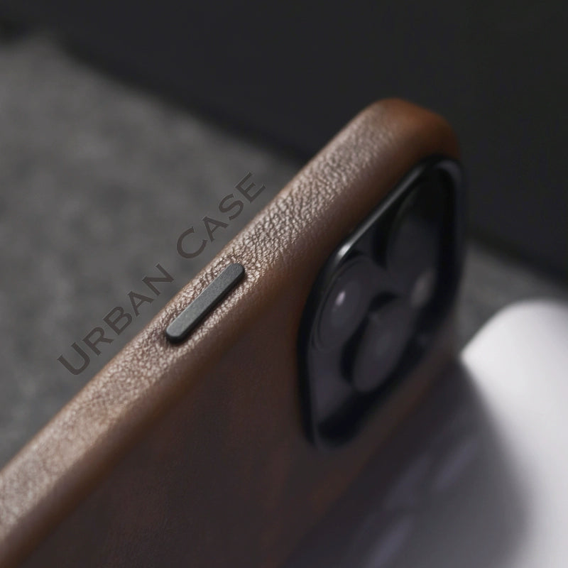 Capa de couro Nível Basic com MagSafe para iPhone 16 15 14 13 12