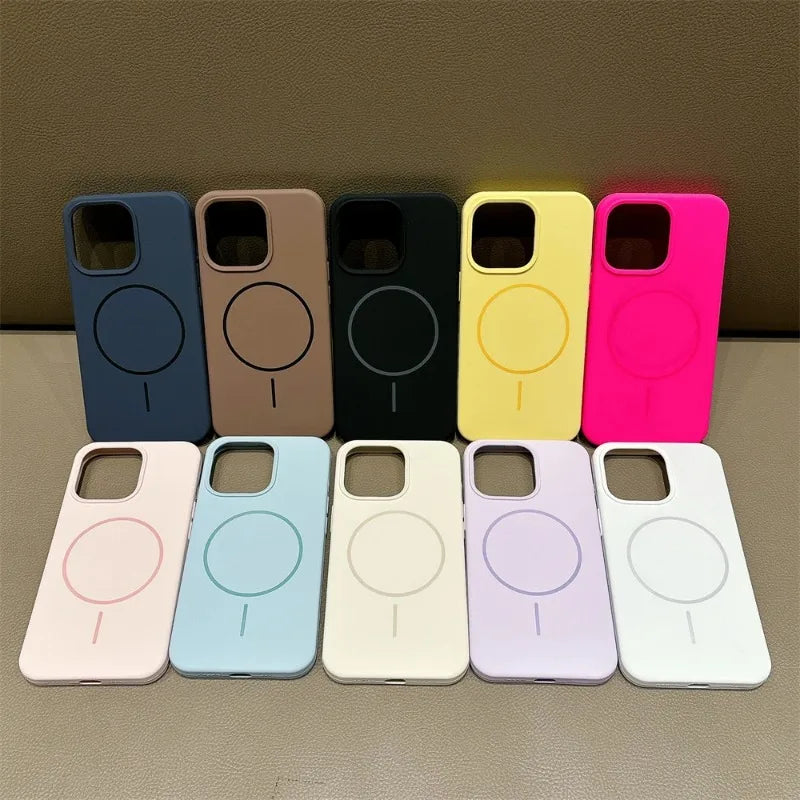 Capa de Silicone Original Nível Premium com MagSafe para iPhone 16 15 14 13