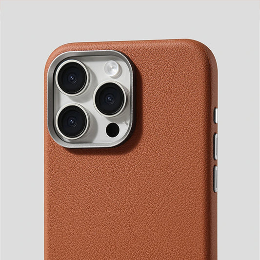 Capa de Couro PU Nível Basic com MagSafe para iPhones 16 15 14