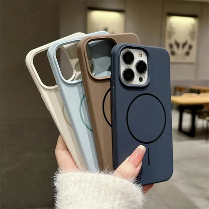 Capa de Silicone Original Nível Premium com MagSafe para iPhone 16 15 14 13