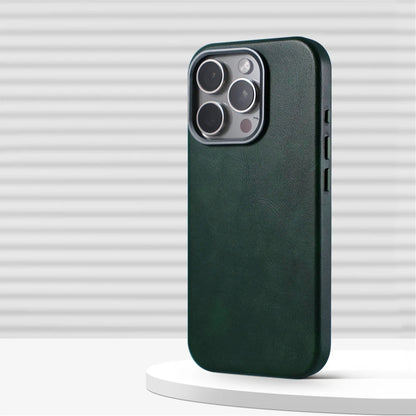 Case de Couro Nível Premium com Megasafe para iPhone 16 15 14