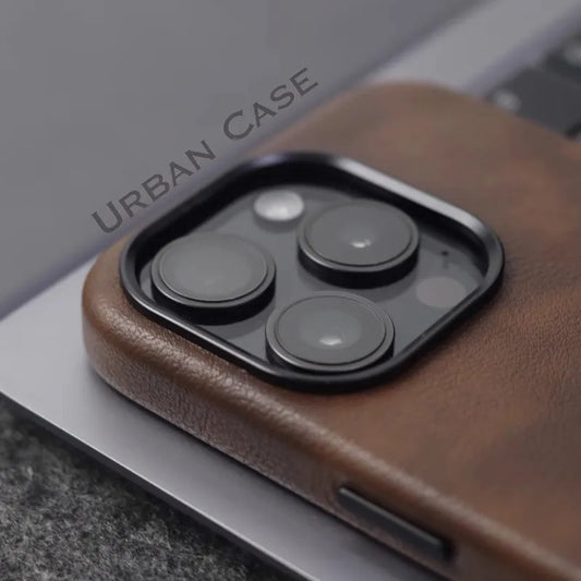 Capa de couro Nível Basic com MagSafe para iPhone 16 15 14 13 12