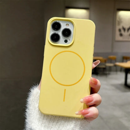 Capa de Silicone Original Nível Premium com MagSafe para iPhone 16 15 14 13
