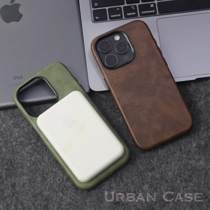 Capa de couro Nível Basic com MagSafe para iPhone 16 15 14 13 12