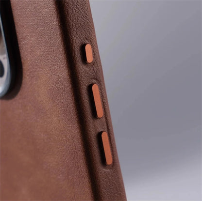Case de Couro Nível Premium com Megasafe para iPhone 16 15 14