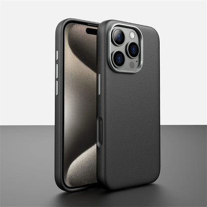 Capa de Couro PU Nível Basic com MagSafe para iPhones 16 15 14