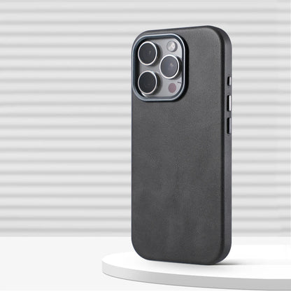 Case de Couro Nível Premium com Megasafe para iPhone 16 15 14