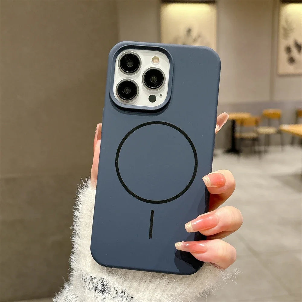 Capa de Silicone Original Nível Premium com MagSafe para iPhone 16 15 14 13